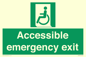Accessible emergency exit (left)